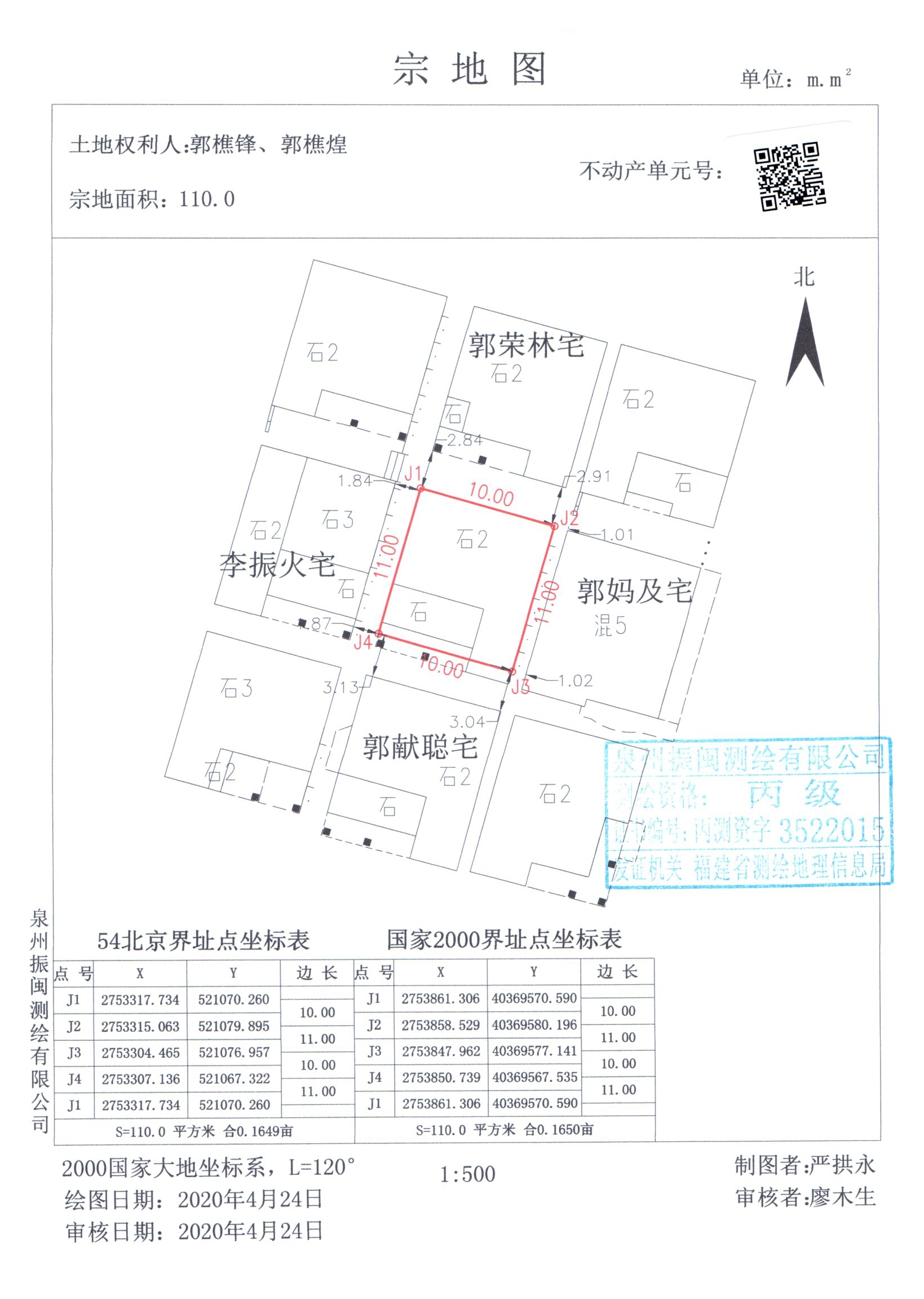 用途 面积 备注 1 郭樵锋/郭樵煌 百崎回族乡白奇百园路80号 宅基地